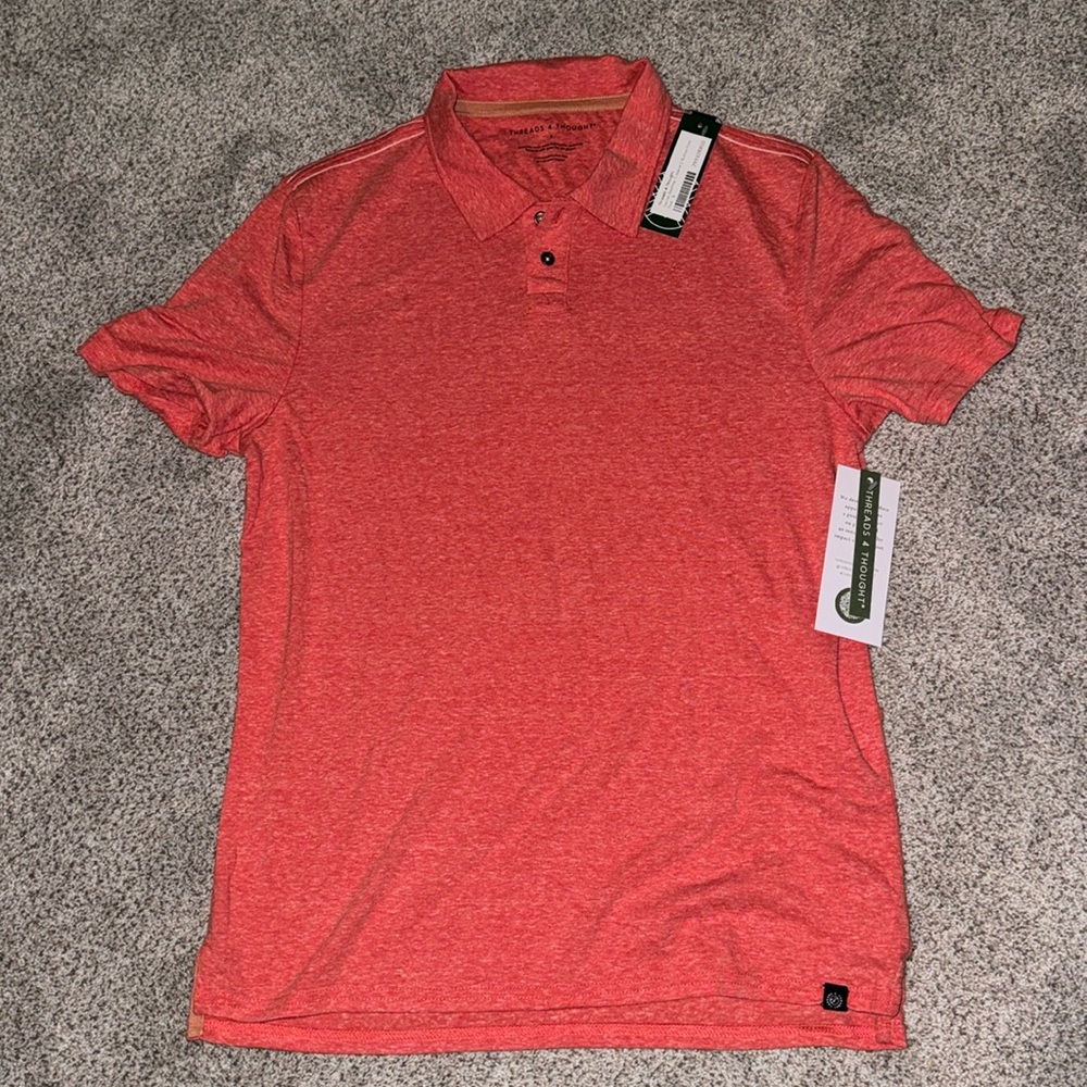 THREADS 4 THOUGHT
Garret Baseline Triblend 2 Button Polo - Small - NWT